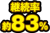 継続率 約83%
